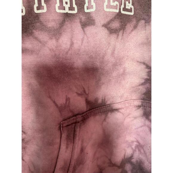 Light and Dark Pink Myrtle Beach Large Tie Dye Hoodie - Picture 4 of 7